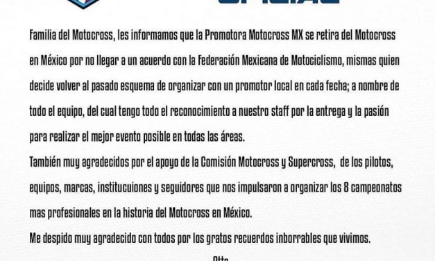 Sin acuerdo, Motocross.MX y FMM