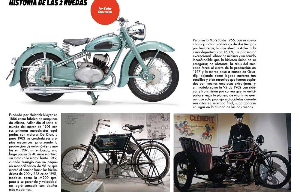 Adler, pionera alemana de los motores bóxer