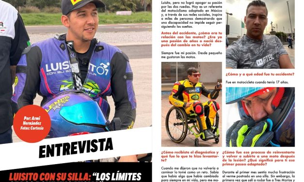 Luisito con su silla: “Los límites se los pone uno mismo”